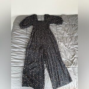 Madewell smocked floral jumpsuit